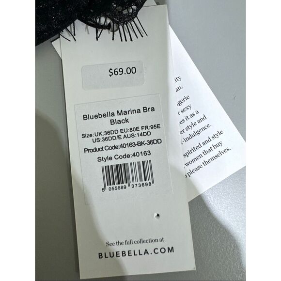 Bluebella NWT Marina Bra Black 36DD - Picture 6 of 6